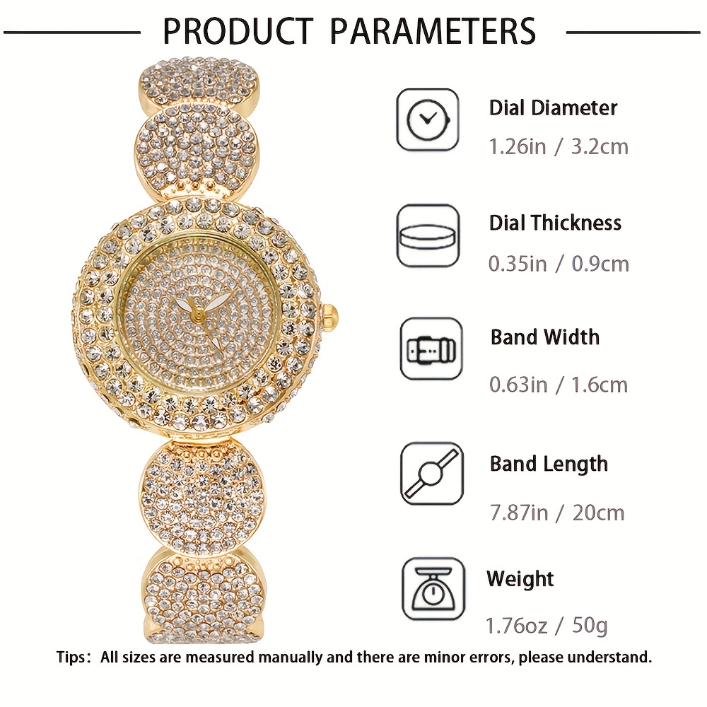 นาฬิกาข้อมือผู้หญิง 5 ชิ้น/ชุด - Luxury Watch Gift For Her บทวิจารณ์และราคา
