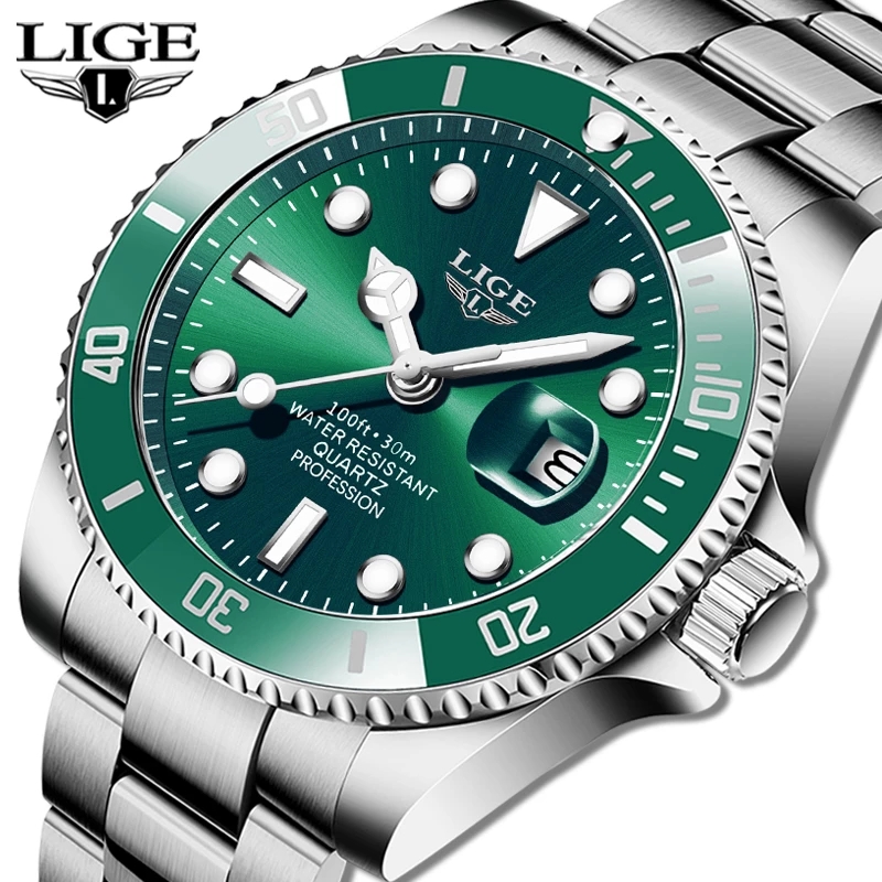LIGE Luxury แฟชั่น Diver นาฬิก - Luxury Watch Maker บทวิจารณ์และราคา
