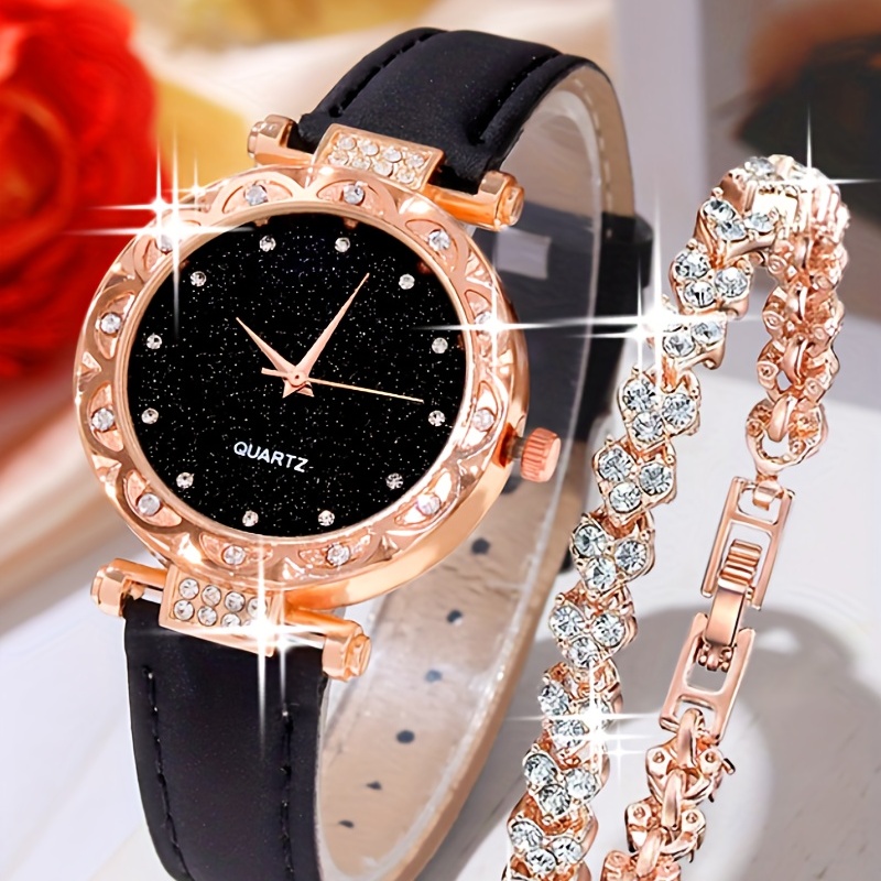 นาฬิกาควอตซ์แฟชั่นลายดาวหรูหรา - Luxury Watch Gift For Her บทวิจารณ์และราคา