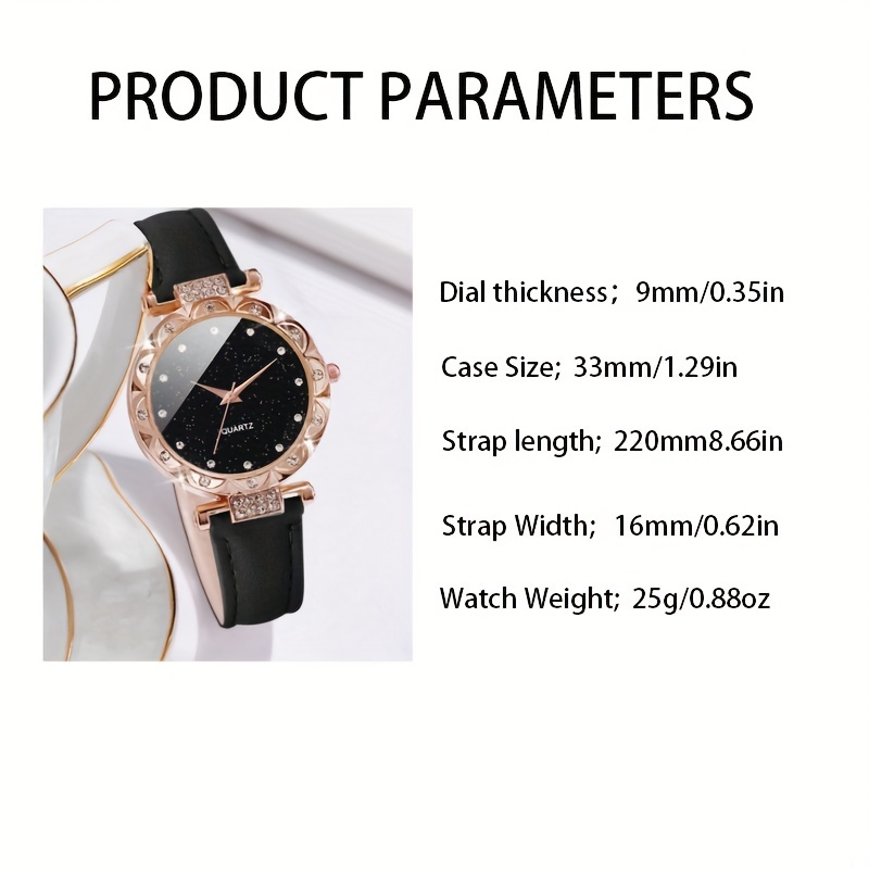 นาฬิกาควอตซ์แฟชั่นลายดาวหรูหรา - Luxury Watch Gift For Her บทวิจารณ์และราคา