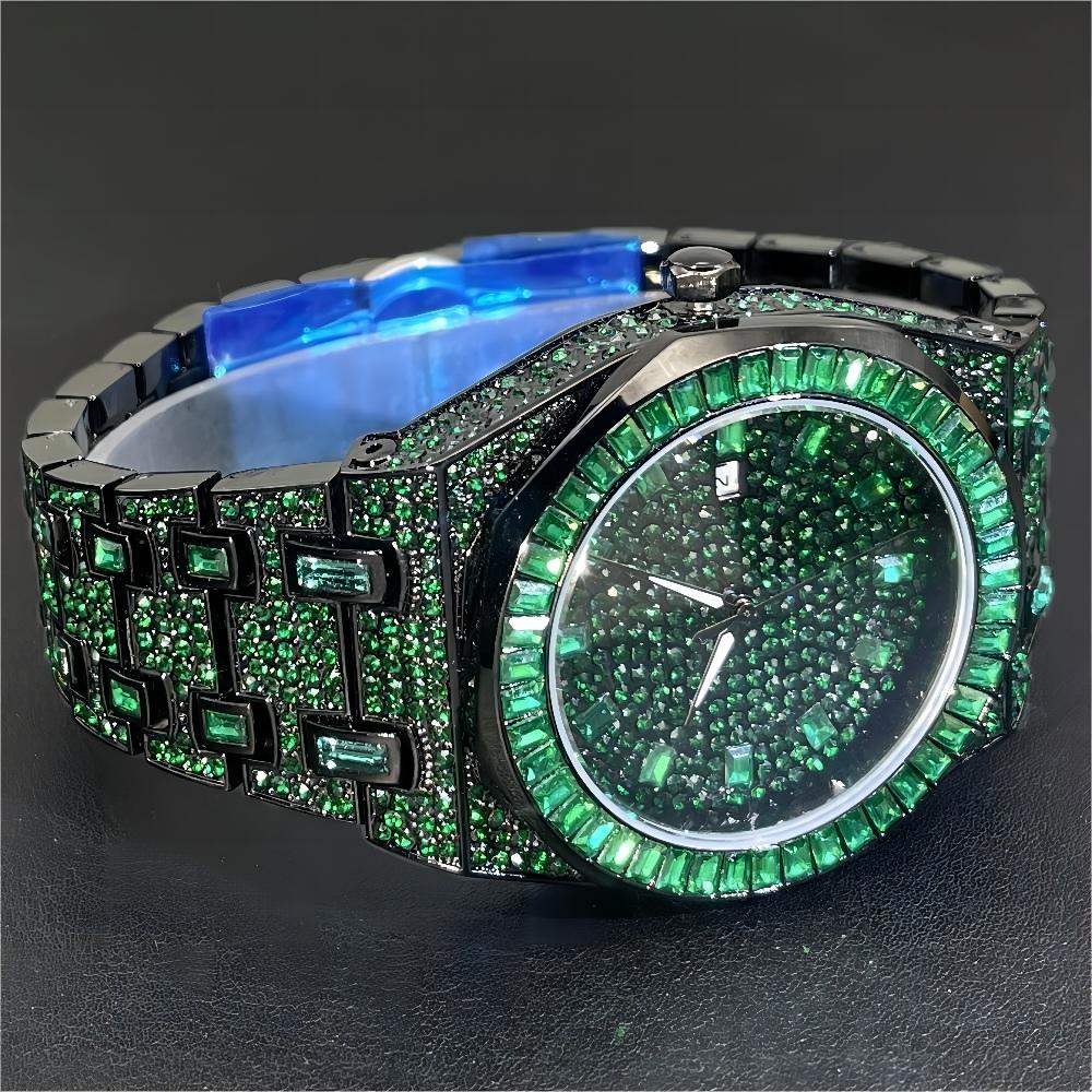 2024 Hip Hopเพชรสีเขียวนาฬิกาส - Luxury Watch Iceberg บทวิจารณ์และราคา