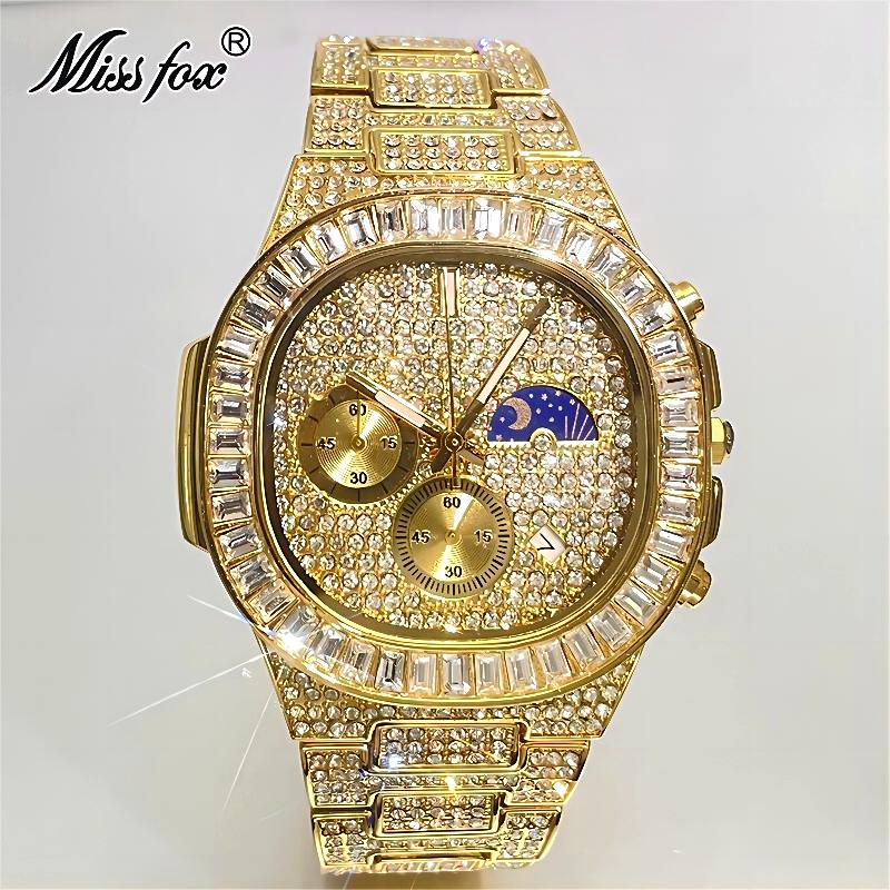 MISSFOX Luxury Gold นาฬิกาผู้ช - Luxury Watch Iceberg บทวิจารณ์และราคา