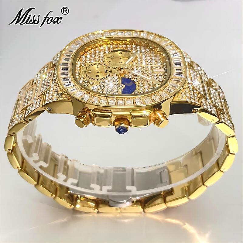 MISSFOX Luxury Gold นาฬิกาผู้ช - Luxury Watch Iceberg บทวิจารณ์และราคา