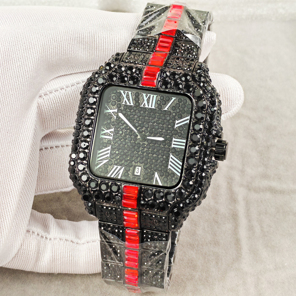นาฬิกาควอตซ์สีดำสไตล์ฮิปฮอปประ - Luxury Watch Iceberg บทวิจารณ์และราคา