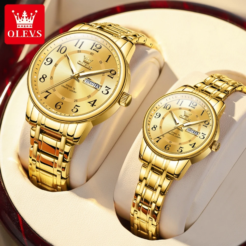 OLEVS 2891 นาฬิกาคู่รักควอตซ์ข - Luxury Watch Gift For Her บทวิจารณ์และราคา
